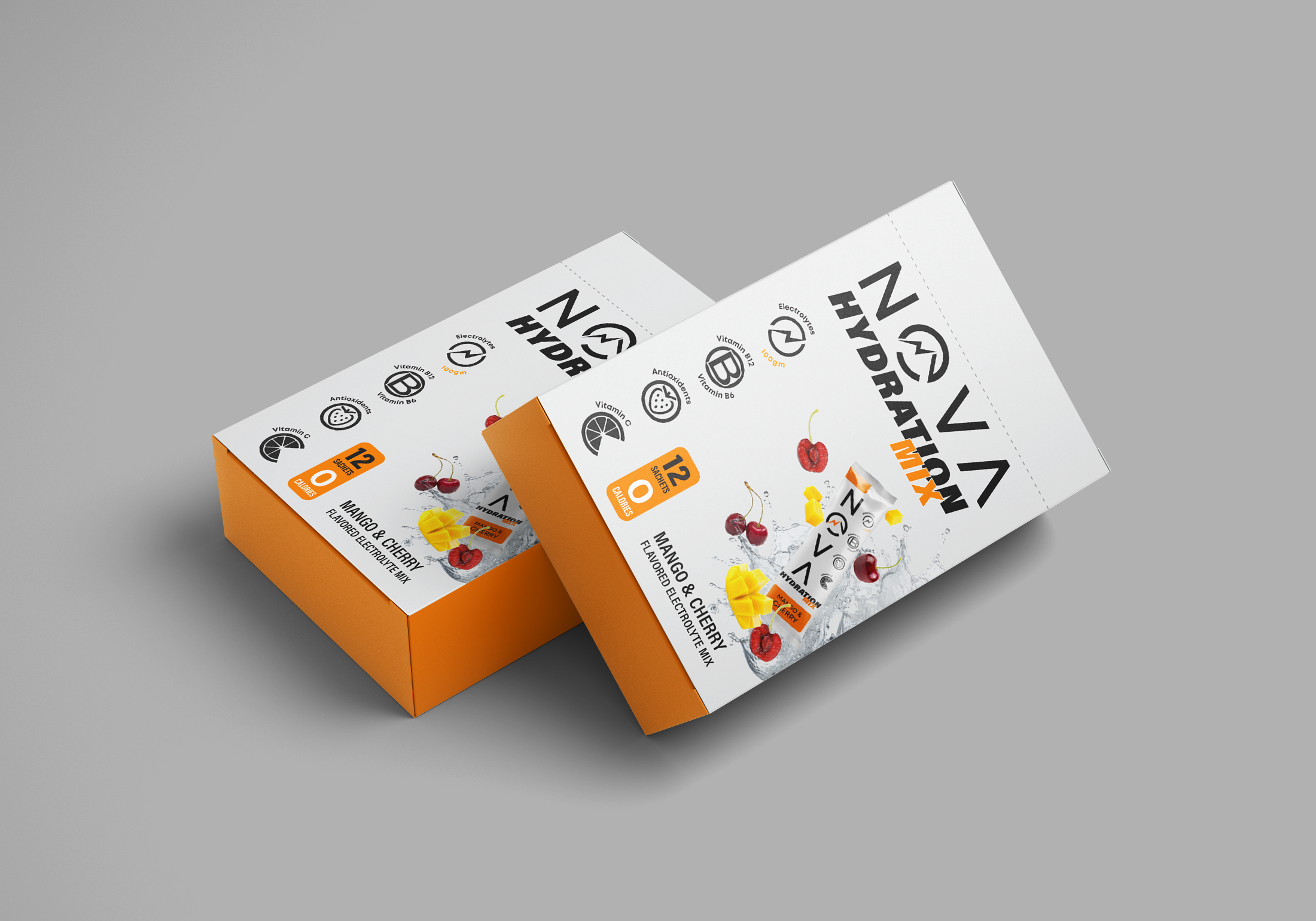 Nova hydration Mango and Cherry 12 pack sachets